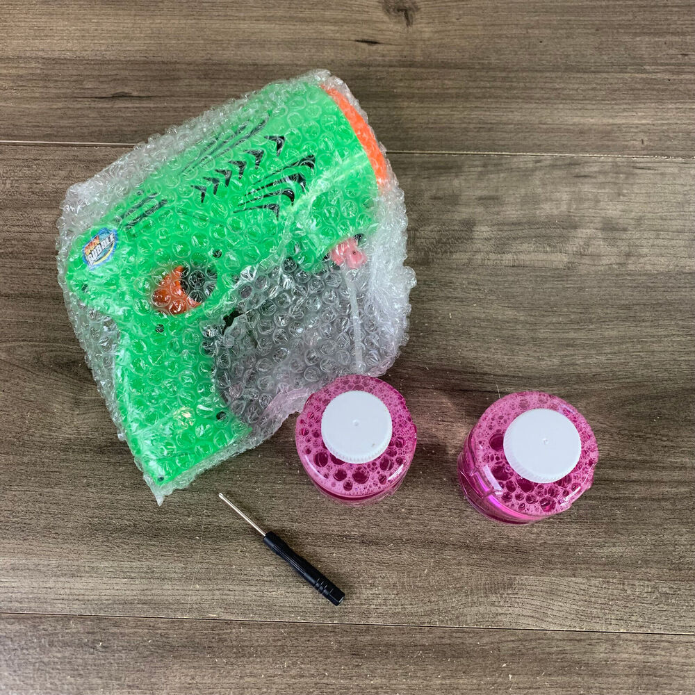 Automatic Bubble Gun with 2 Bottles Bubble Solutions for Kids Summer Toys